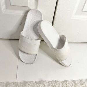 Lacoste Crocodile Metallic Slip On Rubber Summer Casual Flip Flop Sandal Slides